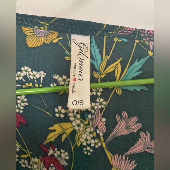 Green floral kimono top (OS) - Picture 2 of 3